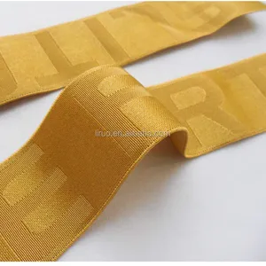 Cinturón elástico de nailon brillante para ropa interior, de alta calidad, jacquard