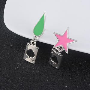 Accesorios de Anime, <span class=keywords><strong>Cosplay</strong></span> de <span class=keywords><strong>Hisoka</strong></span> Hunter, Anillo de Anime, Pendientes Creativos con Forma de Gota de Agua y Estrella - Product Image 5