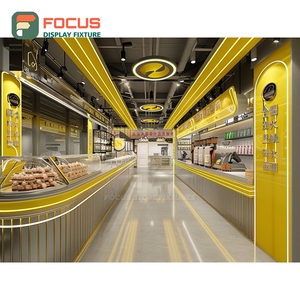 Mostrador de Servicio de Café Profesional con Zona de Condimentos y Panel Blanco para Cafetería - Product Image 4