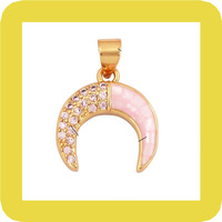 Pendentif Breloque Étoile Dorée Incrustée de Coquillages, Motif Amour et Romance Mignonne, Accessoire de Bijoux pour Fabrication Artisanale