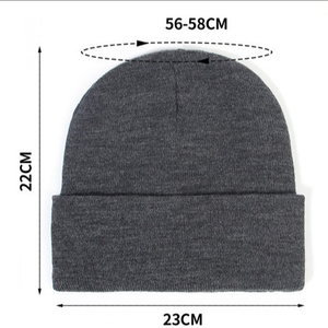 Gorros de punto de invierno unisex, gorros forrados de satén con logotipo personalizado, bordado de seda con puños, características comunes de tela - Product Image 4