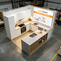 Cuisine modulaire préfabriquée d'extérieur avec îlot barbecue