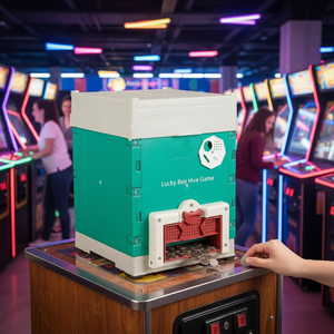 FEZA Machine de jeu personnalisée en plastique, modèle Queen Bee Hive Lucky Game, verte avec entrée rouge et couvercle blanc - Product Image 3