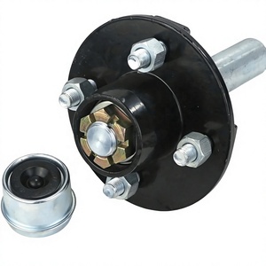 Kit d'assemblage d'essieu de remorque avec moyeu de roue libre à 4 trous de 4 po et axe d'essieu rond BT8 de 1 1/4 po - Product Image 1