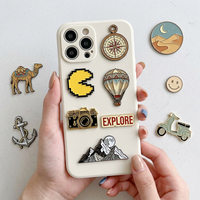 Vente directe usine : Badges métalliques, autocollants pour téléphone Palestine, styles variés, en alliage gravé, cadeaux de festival, autocollants 3D pour téléphone