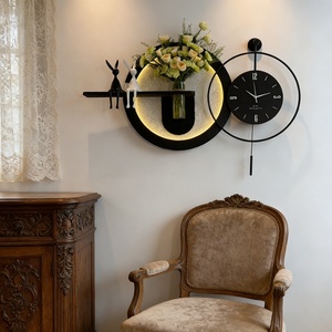 Décoration murale 3D de luxe pour salon moderne, sculpture murale, peinture en relief, peinture en grès LED faite à la main - Product Image 6