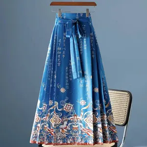 RITA 2024 New Style Chinese Horse Skirt Half Skirt Female Long Skirt Women Dress
