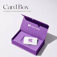 Boîte à cartes magnétique personnalisée à rabat fin avec insert en papier pour cartes VIP, emballage OEM