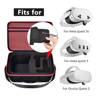 Étui de transport rigide pour casque VR Meta Quest 3 & 2 et accessoires de manette, étui de transport pour casque VR portable pour les voyages