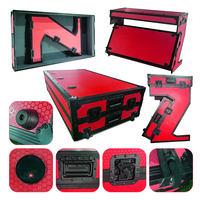Flight Case pour table DJ Z-Table noir et orange avec table portable