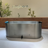Baignoire ovale complète en acier inoxydable 304 incassable pour bain de glace, récupération des athlètes, immersion froide