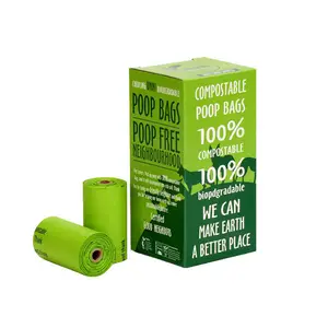 2023 popular hot sell eco-friendly compostable pet dog poop waste bags for pet waste