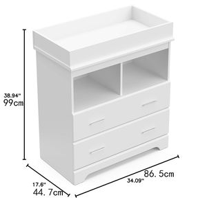 Cómoda fácil de combinar, <span class=keywords><strong>cambiador</strong></span> de madera multifuncional resistente con cajones <span class=keywords><strong>para</strong></span> guardería y dormitorio de niños - Product Image 4