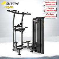 Brightway Fitness Máquina de Dominadas de Acero para Musculación, Estación de Dominadas Asistidas, Barra de Dominadas con Carga de Placas
