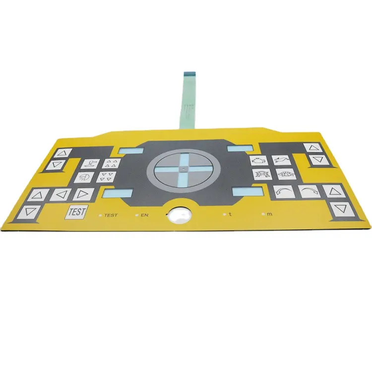 Özel CNC Membran Tuş Takımı Push Button 3 M Yapıştırıcı ile Membran Anahtarı Endüstriyel Kontrol için