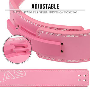 MKAS 사용자 정의 로고 가죽 피트니스 체육관 벨트 역도 벨트 체육관 하이 퀄리티 파워 리프팅 벨트 남여 공용 - Product Image 3