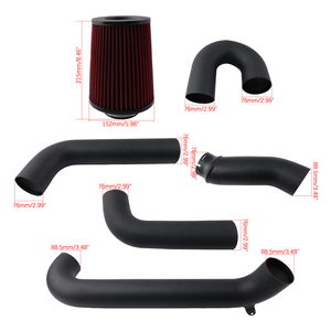 ชุดอุปกรณ์ดักอากาศเย็นแบบติดตั้งด้านหน้า สำหรับ BMW G80 G82 G83 M3 M4 S58 3.0T รุ่นปี 2021-2026 พร้อมส่ง AIM115-BK-RD - Product Image 6