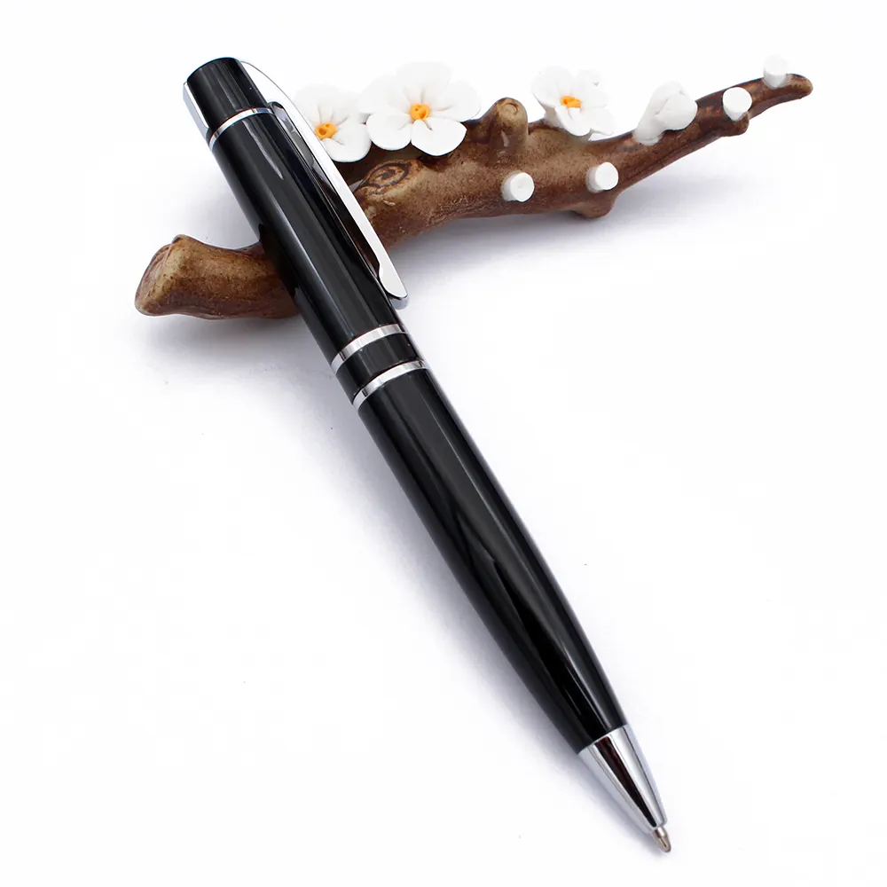 Stylos de luxe en laiton métal de marque personnalisée nouveau design stylo noir en cuivre avec logo personnalisé stylos pour cadeaux haut de gamme