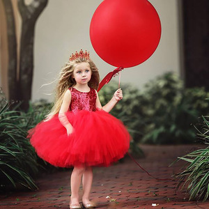 Robe de soirée pour filles, robe de mariée pour bébé fille, robe à volants pour filles, robe de fête d'été, robe tutu - Product Image 1