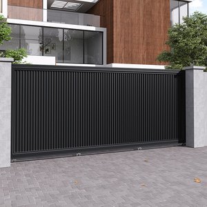 Puerta Corredera Eléctrica de Aleación de Aluminio, Puerta Corredera Simple o Doble, Puerta de Entrada Principal, Puerta de Garaje - Product Image 1