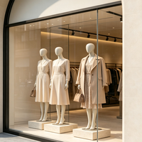 Usine sur mesure vêtements vitrine boutique moderne femmes magasin meubles design d'intérieur