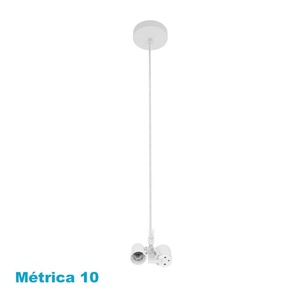 Lámpara colgante blanca, casquillo E27, medidas 10x10 cm, ideal para iluminar espacios modernos y decorar interiores. - Product Image 1