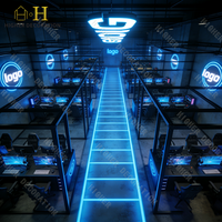 Table d'ordinateur de club de jeu robuste, mobilier de club de jeu haut de gamme et cafés Internet modernes pour l'e-sport, y compris des meubles de bar