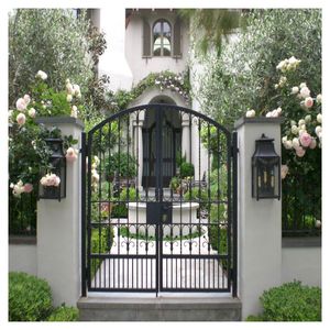 Portail double en fer forgé sur mesure Prima, style européen, pour <span class=keywords><strong>entrée</strong></span> de villa et jardin, fabrication chinoise - Product Image 3