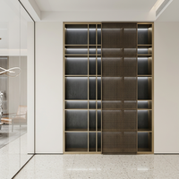 Étagère murale décorative contemporaine en acier inoxydable avec rangement pour literie et outils pour la maison, l'hôtel et le salon