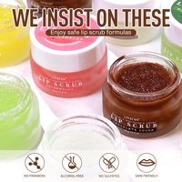 Kit de gommage pour les lèvres au sucre biologique, chocolat, noix de coco, curcuma, fruité, hydratant, apaisant et exfoliant, marque privée