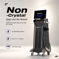 Máquina Profesional de Depilación Láser de Diodo de 808nm, Enfriamiento con Hielo Indoloro, 4 Tamaños de Puntas, Pantalla Táctil