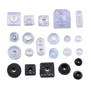 Ventes en gros de pieds en caoutchouc de silicone PVC transparents, noirs et blancs personnalisés - Product Image 5