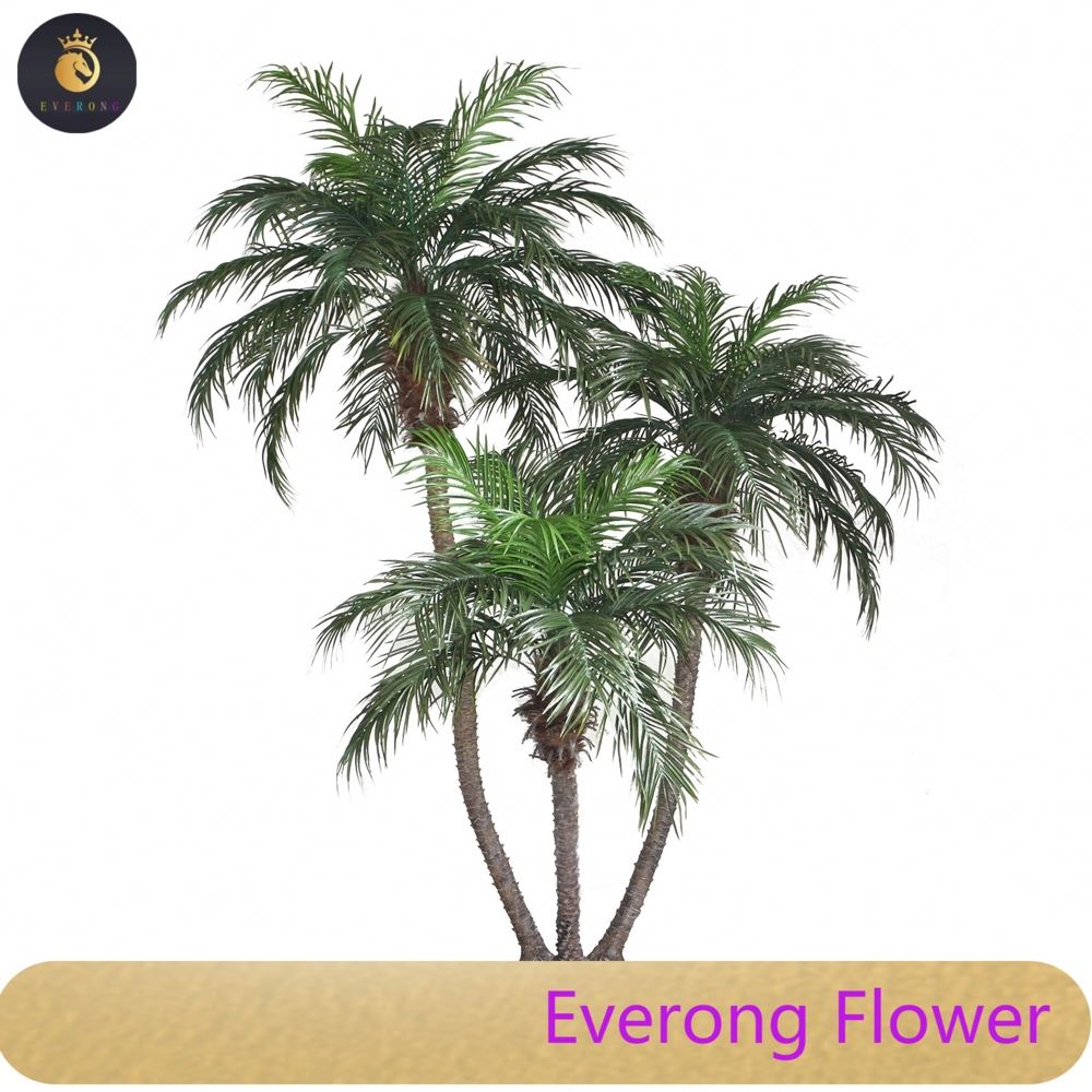屋外装飾巨大3m/2.5m高さ人工ジャングル植物フェニックスヤシの