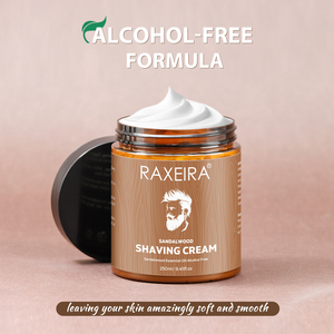 Crème à raser naturelle à l'huile essentielle de bois de santal pour hommes, soin de la barbe <span class=keywords><strong>anti</strong></span>-rougeurs, baume à raser pour hommes, crème à raser - Product Image 3