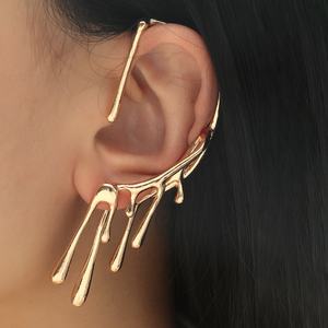 Mling — boucles d'<span class=keywords><strong>oreilles</strong></span> à manchette géométrique, boucles d'<span class=keywords><strong>oreilles</strong></span> Vintage en plaqué or lave, personnalisées, en forme de <span class=keywords><strong>cire</strong></span> goutte, nouvelle collection - Product Image 1