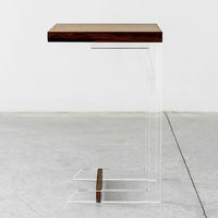 Cheveux raides du fabricant Pied de table en acrylique transparent personnalisé Pied de table en acrylique