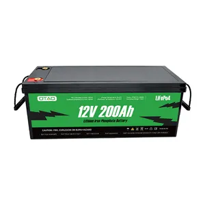 עמוק מחזור סוללות 12V 200Ah נטענת Baterias דה Litio Diy אחסון עמוק מחזור סוללה עבור Ev Rv חשמלי כיסא גלגלים