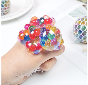 Pelota Antiestrés de Silicona Suave Personalizada, Juguete de Malla Colorida, Papel Elástico, Regalos para Fiestas Infantiles - Product Image 3