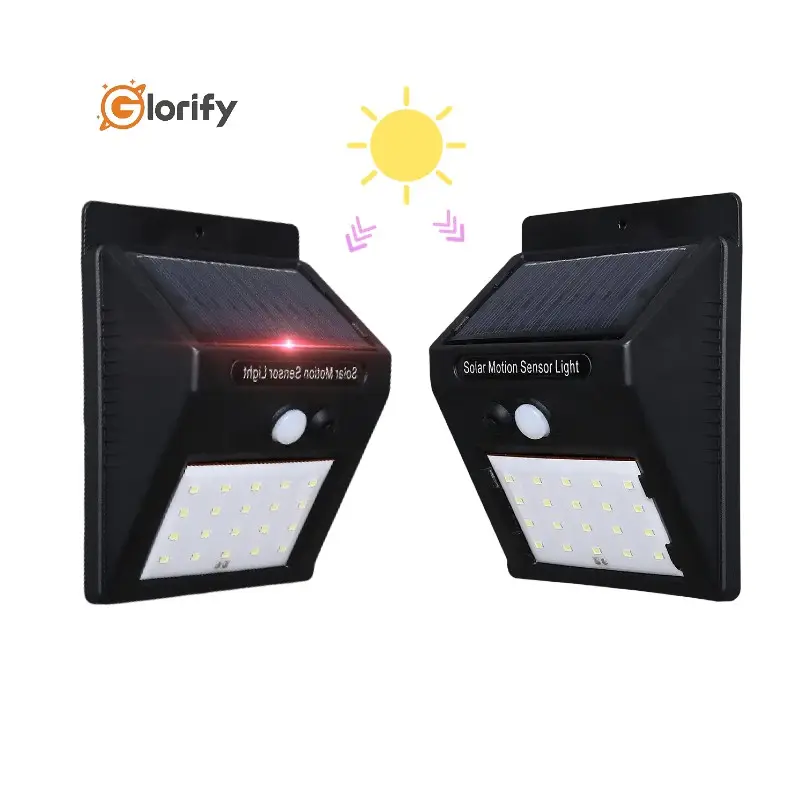 20led Buitenwandlampen Bewegingssensor Waterdicht 5W Abs Cob Led Solar Tuinlamp Buiten Wandlamp