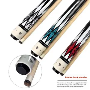 ไม้คิวบิลเลียด 1/2 แยกส่วน หัวใหญ่ สำหรับเล่นไนน์บอล 13 มม. สำหรับสมาชิกคลับสนุกเกอร์  แบล็คเอイト  ทำจากไม้เมเปิล ผลิตในจีน - Product Image 4