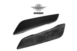 Pour BMW Série 5 G30 M Sport, style OEM, lèvres de pare-chocs avant en carbone poli miroir, séparateurs latéraux, ailerons, neuf 2017-2019 - Product Image 6