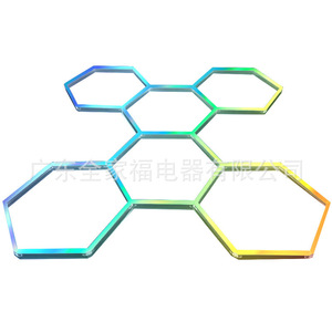 Working <b>Light</b> Hexagonal Led <b>Panel</b> 220V Aluminum Alloy Waterproof For Car Wash Garage Repair Shop - Product Image 1