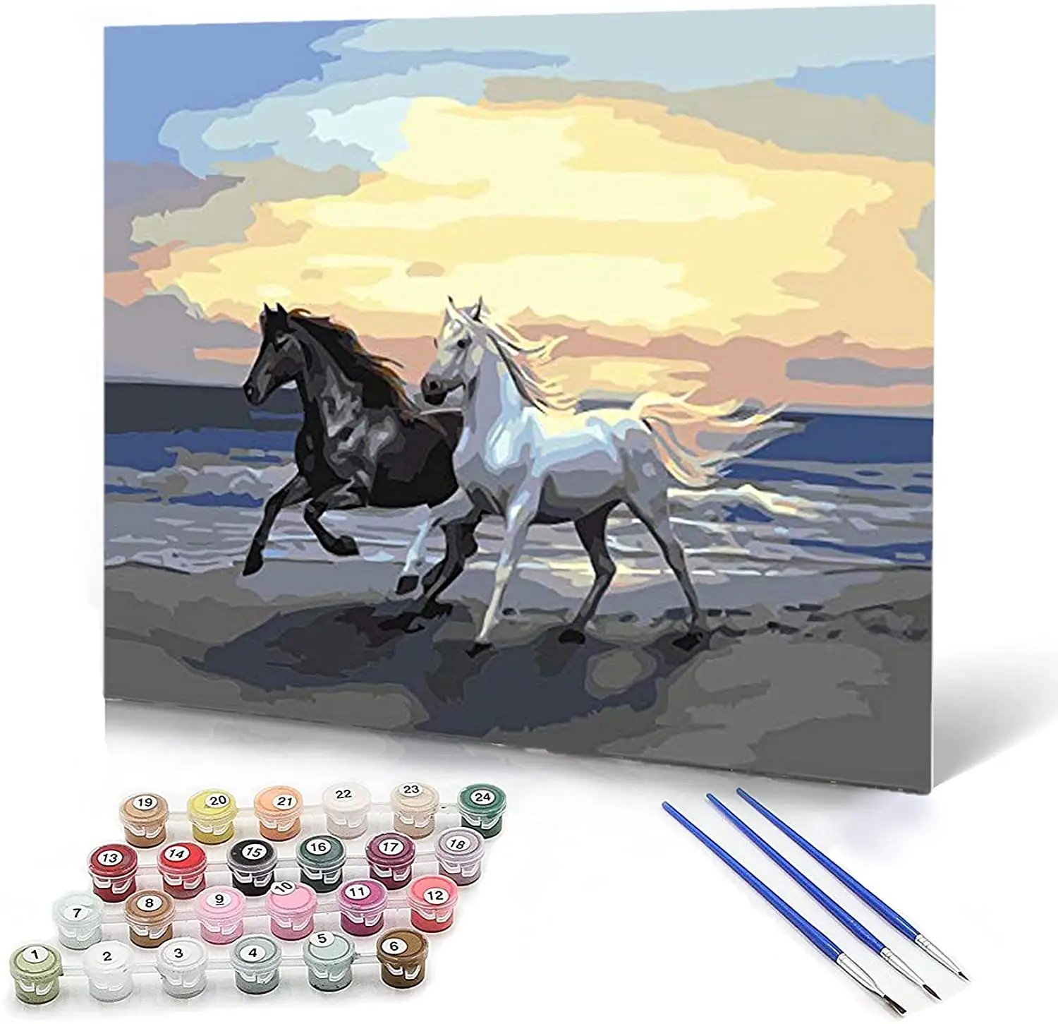 50 * 40cm Home Decoration Adults and Kids Coloring Paint by Numbers Kit horse oil painting by numbers on canvas