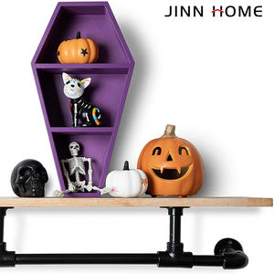Jinnhome barhere scaffale spettrale decorazione gotica per la casa nobile viola galleggiante mensola in legno per parete o Self Table in piedi - Product Image 2