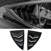 Créoles de vitre latérale arrière en fibre de carbone super brillant, à Air pour Tesla Model Y