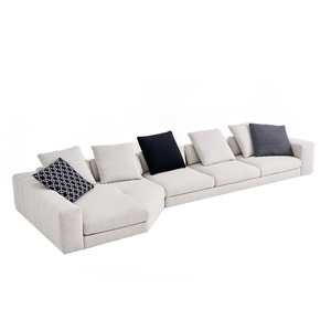 Juego de Sofás de Esquina en Forma de L, Diseño Italiano Moderno, Modular, de Cuero, <span class=keywords><strong>con</strong></span> Función Convertible en <span class=keywords><strong>Chaise</strong></span> <span class=keywords><strong>Longue</strong></span> - Product Image 4