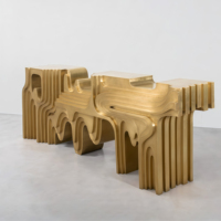 Console moderne en bois massif, couleur et taille personnalisables, meubles de salon, sculpture d'art pour la maison, décoration design