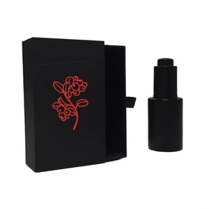 Juego de Botellas de Vidrio para Suero Cosmético de 30 ml y 50 ml con Colores Personalizados, Serigrafía, Bomba de Presión Negra Mate y Tapa con Gotero para el Cuidado de la Piel - Product Image 1