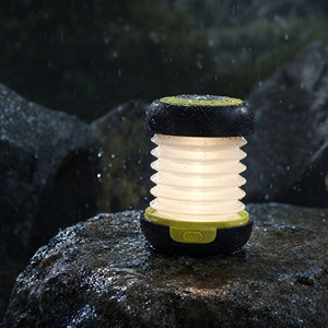 Lanterne de camping LED AA conforme à la directive européenne sur les batteries 2027, lampe torche pliable, résistance à l'eau IP44, certifiée CE, bouton poussoir - Product Image 1