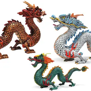 High Quality Chinese Myths Legends Simulation Dragon Modeling Mythical Creature Zodiac Decorate Large Size Decoration Toys